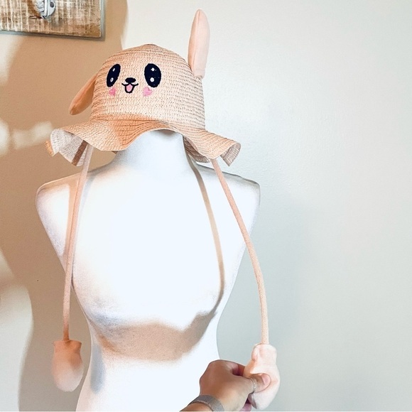 Girl's Hat Rabbit Ears Children Cap with Moving Ears - Summer Sunhat - Picture 6 of 15